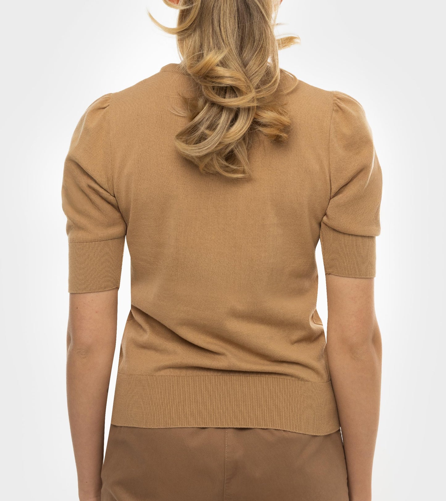 Arber Women’s 100% Cotton Short-Sleeve Crewneck Sweater – Lightweight Ribbed-Hem Pullover Knit Top for Work & Casual