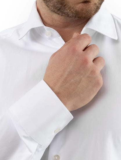 Arber Men's Slim-Fit Cotton Dress Shirt – Long Sleeve Button-Down Collar – Business Formal Office Shirt