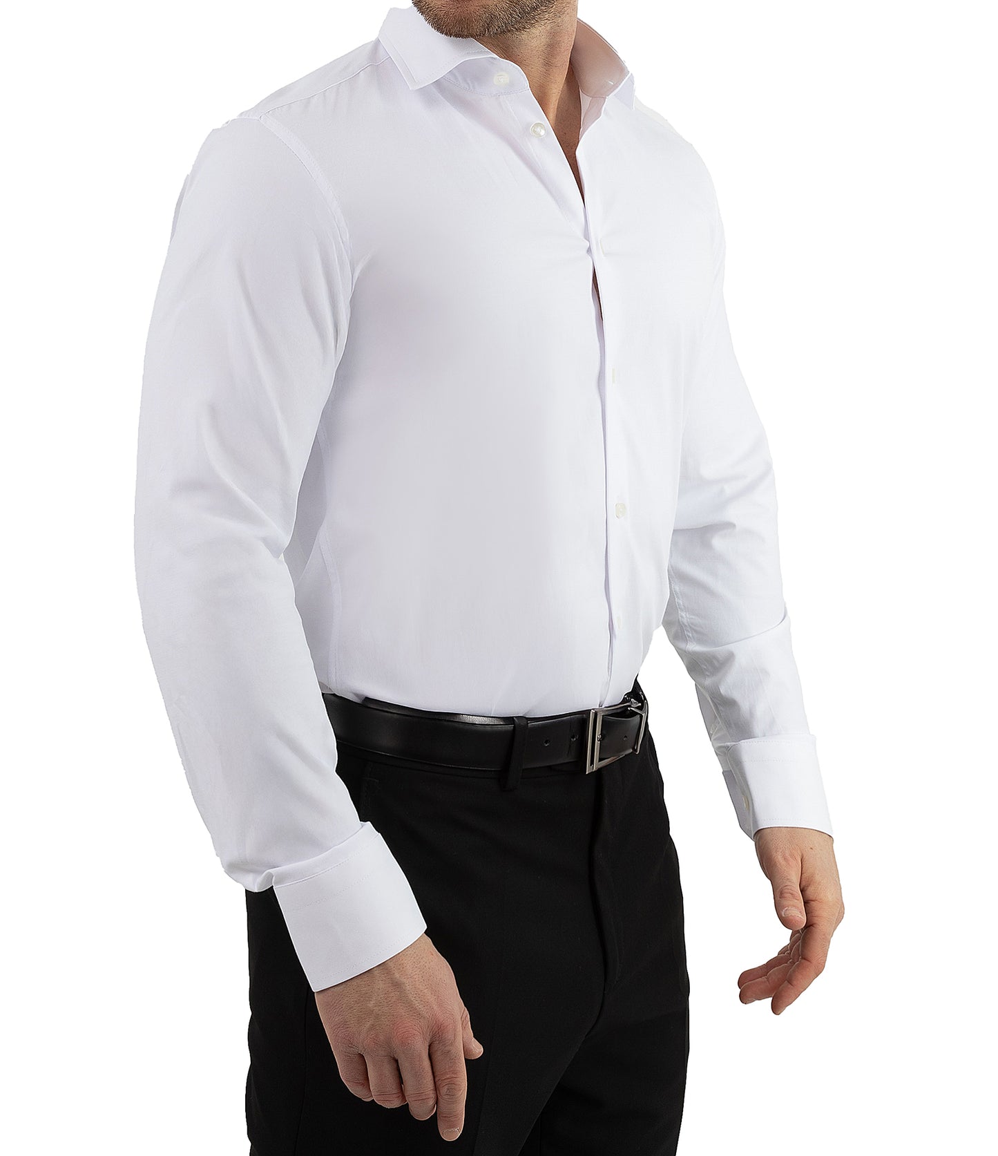 Arber Men's Cotton Dress Shirt – Long Sleeve Button-Down Collar Business Formal Office Shirt for Work or Events