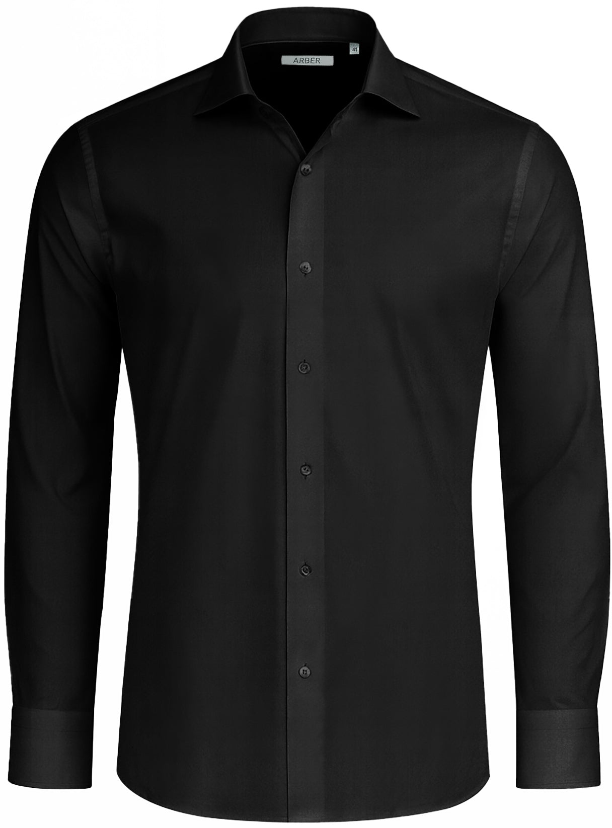 Arber Men's Cotton Dress Shirt – Long Sleeve Button-Down Collar Business Formal Office Shirt for Work or Events