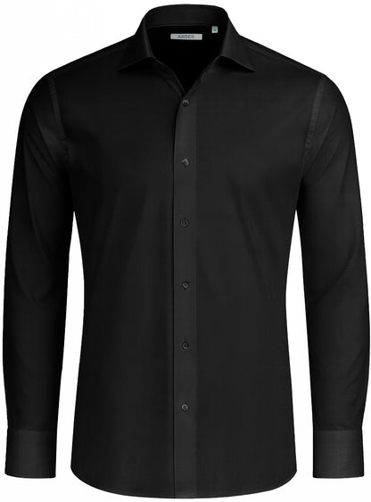 Arber Men's Cotton Dress Shirt – Long Sleeve Button-Down Collar Business Formal Office Shirt for Work or Events
