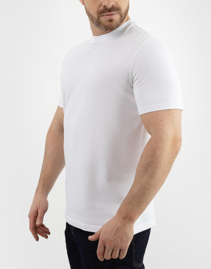 Arber Men's Cotton Crew Neck Short Sleeve T-Shirt, Soft Classic Fit, S-3XL, Black Navy White