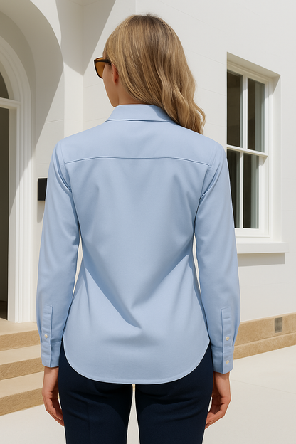 Arber Women’s Stretch Cotton-Blend Button Down Dress Shirt – Wrinkle-Resistant Long-Sleeve Collared Blouse for Work & Casual