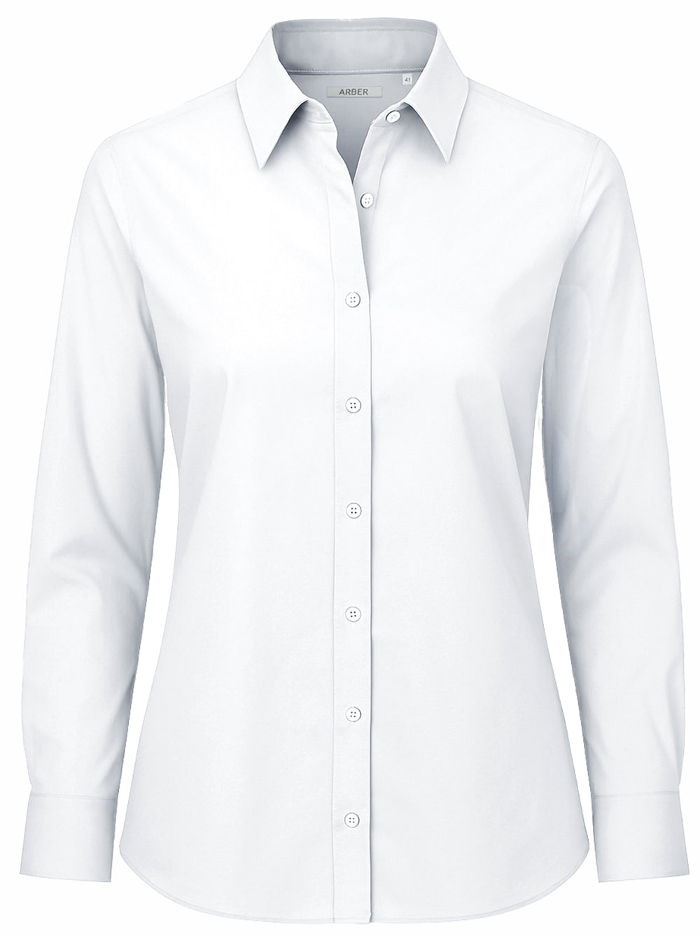 Arber Women’s Stretch Cotton-Blend Button Down Dress Shirt – Wrinkle-Resistant Long-Sleeve Collared Blouse for Work & Casual