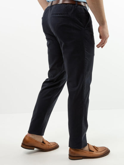 Arber Men's Stretch Chinos, 97% Cotton/3% Elastane, Flat Front, Breathable, Machine Washable; White, Navy or Beige.