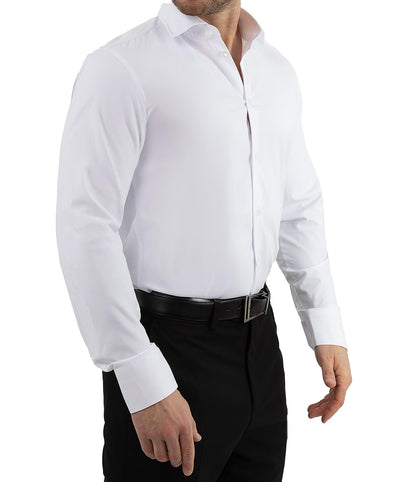 Arber Men's Cotton Dress Shirt – Long Sleeve Button-Down Collar Business Formal Office Shirt for Work or Events