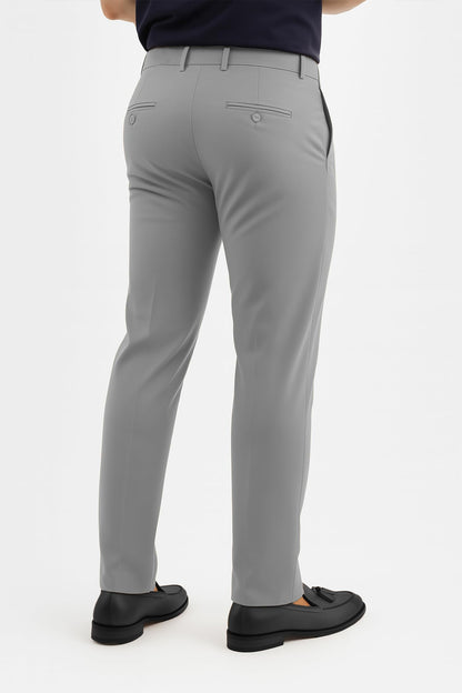 Arber Men's Slim-Fit Stretch Chinos, 97% Cotton/3% Elastane, Flat Front, Breathable, Machine Washable; Gray, Blue, Beige.