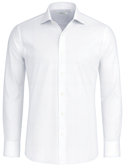 Arber Men's Cotton Dress Shirt – Long Sleeve Button-Down Collar Business Formal Office Shirt for Work or Events